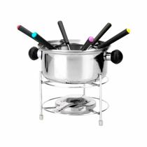 Jogo De Fondue De Inox Com 10 Peças 800ml Jogo De Fondue De Inox Com 10 Peças 800ml