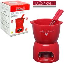 Jogo De Fondue De Porcelana L'amour Com 2 Garfos / Panela / Fogareiro / Vela Hauskraft 300ml Jogo De Fondue De Porcelana L'amour Com 2 Garfos / Panela / Fogareiro / Vela Hauskraft 300ml