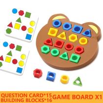 Jogo de forma geométrica 3D Puzzle Baby Montessori Aprendizagem Educacional Interativo