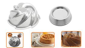 Jogo De Forma Polida Ballerine Redonda Para Bolo Vulcão Piscina Fondue E Forma Vulcão Espiral Jogo De Forma Polida Ballerine Redonda Para Bolo Vulcão Piscina Fondue E Forma Vulcão Espiral