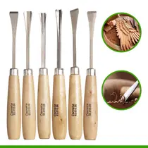 Jogo de Formão Com 6 Peças para Entalhar Madeira Corneta