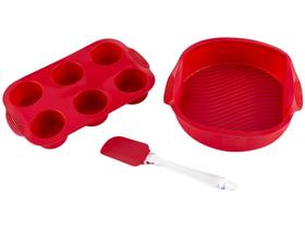 Jogo de Formas de Silicone Brinox Glacê 3 Peças Jogo de Formas de Silicone Brinox Glacê 3 Peças
