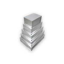 Jogo de formas retangulares para bolo alta 5 peças alumínio