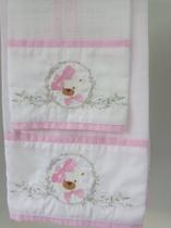 Jogo De Fralda Bordada 2 Peças