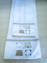 Jogo De Fralda Bordada 2 Peças