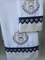 Jogo De Fralda Bordada 2 Peças