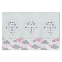 Jogo de Fralda de Boca - Nuvem Rosa