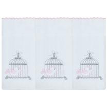 Jogo de Fralda de Ombro - Gaiola Rosa