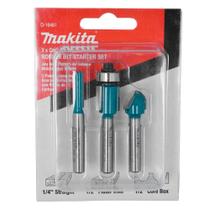 Jogo de fresa para madeira 1/4" com 3 peças - Makita