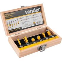 Jogo De Fresa Para Madeira Tupia 6mm Vonder - 6 Peças 5314060060