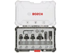 Jogo de Fresa para Tupia com 6 peças Haste 6mm Bosch - 2607017468 Jogo de Fresa para Tupia com 6 peças Haste 6mm Bosch - 2607017468