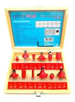 JOGO DE FRESAS P/MADEIRA 12PÇS HASTE 6mm LOTUS JOGO DE FRESAS P/MADEIRA 12PÇS HASTE 6mm LOTUS