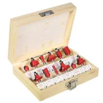 Jogo de fresas para madeira 1/4 com 12 peças para tupia Jogo de fresas para madeira 1/4 com 12 peças para tupia