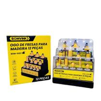 Jogo de Fresas para madeira 12 peças Jogo de Fresas para madeira 12 peças