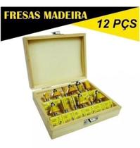 Jogo De Fresas Para Madeira Com 12 Peças TITANIUM-05460