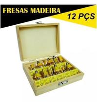 Jogo De Fresas Para Madeira Com 12 Peças Titanium-05460