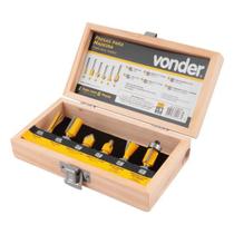 Jogo de fresas para madeira com 6 peças Vonder 53.14.060.060 Jogo de fresas para madeira com 6 peças Vonder 53.14.060.060