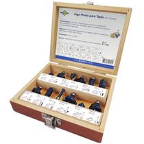 Jogo de Fresas para Tupia com 12 Peças - 7894 - BRASFORT Jogo de Fresas para Tupia com 12 Peças - 7894 - BRASFORT