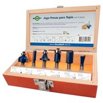 Jogo De Fresas Para Tupia Com 6 Peças - Brasfort