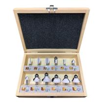 Jogo de Fresas para Tupia Haste 1/4" 12 Peças Makita D-53584