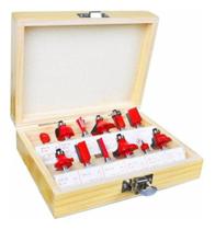 Jogo de Fresas para Tupia Madeira 6mm ao 12 com 12 Peças