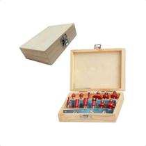 Jogo de Fresas para Tupia Madeira 6mm com 12 Pecas Charbs