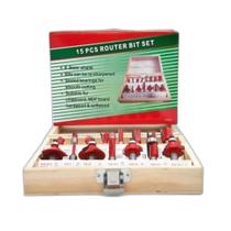 Jogo De Fresas Tupia 15 Peças 6Mm Com Maleta