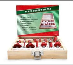 Jogo De Fresas Tupia 15 Peças 6Mm Com Maleta