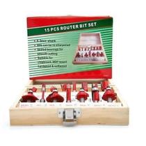 Jogo De Fresas Tupia C/15 Pçs 6Mm Com Maleta Resistente