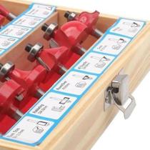 Jogo De Fresas Tupia C/15 Pçs 8Mm Com Maleta.