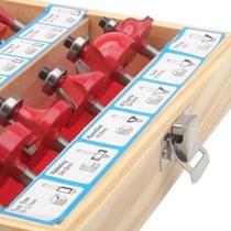 Jogo De Fresas Tupia C/15 Pçs 8Mm Com Maleta.