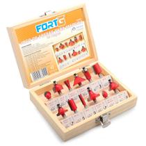 Jogo de Fresas Vermelhas 6mm com 12 Peças para Madeira