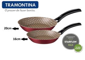 Jogo de Frigideira Antiaderente 16 e 20cm Não Gruda Tramontina Turim