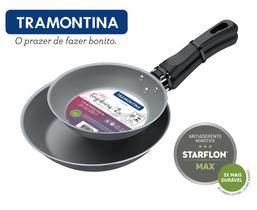 Jogo de Frigideiras 2 Peças Antiaderente Revestimento Interno Externo Starflon Max Tramontina