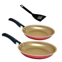 Jogo De Frigideiras 21Cm 18 Cm Cereja Fundo Dourado