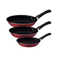 Jogo de Frigideiras 3 Pc Caribe Vermelho - Tramontina