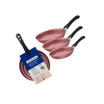 Jogo De Frigideiras 3 Pçs Caribe Rose Gold Tramontina