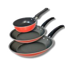 Jogo De Frigideiras 3 Peças Antiaderente Techflon Nacional