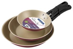 Jogo De Frigideiras Alumínio 3 Peças Tramontina Caribe