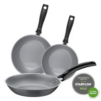 Jogo de Frigideiras Alumínio 3 peças Tramontina com Revestimento Antiaderente Starflon Max