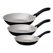 Jogo De Frigideiras Alumínio 3Pçs Linz Tramontina -Preto