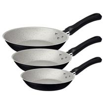 Jogo de Frigideiras Aluminio 3Pcs Linz Tramontina -Preto