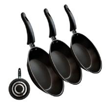 Jogo De Frigideiras Antiaderente - Kit de Frigideira Grande Francesa 3 Peças 18/20/22 Jogo De Frigideiras Antiaderente - Kit de Frigideira Grande Francesa 3 Peças 18/20/22