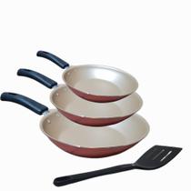 Jogo de Frigideiras Antiaderente n16, 18 e 22 cm Diâmetro
