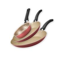 Jogo De Frigideiras Francesas 3 Peças 14 18 24cm Cereja Nacional Jogo De Frigideiras Francesas 3 Peças 14 18 24cm Cereja Nacional