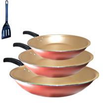 Jogo de Frigideiras Grande 3 Peças N 26cm, 24cm e 22cm Antiaderente Com 5 Camadas De Teflon Jogo de Frigideiras Grande 3 Peças N 26cm, 24cm e 22cm Antiaderente Com 5 Camadas De Teflon