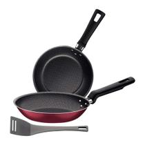 Jogo de Frigideiras Loreto Alumínio Antiaderente Starflon Max Cabos Baquelite Tramontina - 20399781