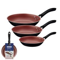 Jogo De Frigideiras Tramontina 3 Peças Antiaderente Starflon Max