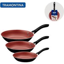 Jogo de Frigideiras Tramontina Antiaderente Linz 03 Peças
