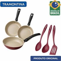 Jogo de Frigideiras Tramontina Com Jogo de Utensilios